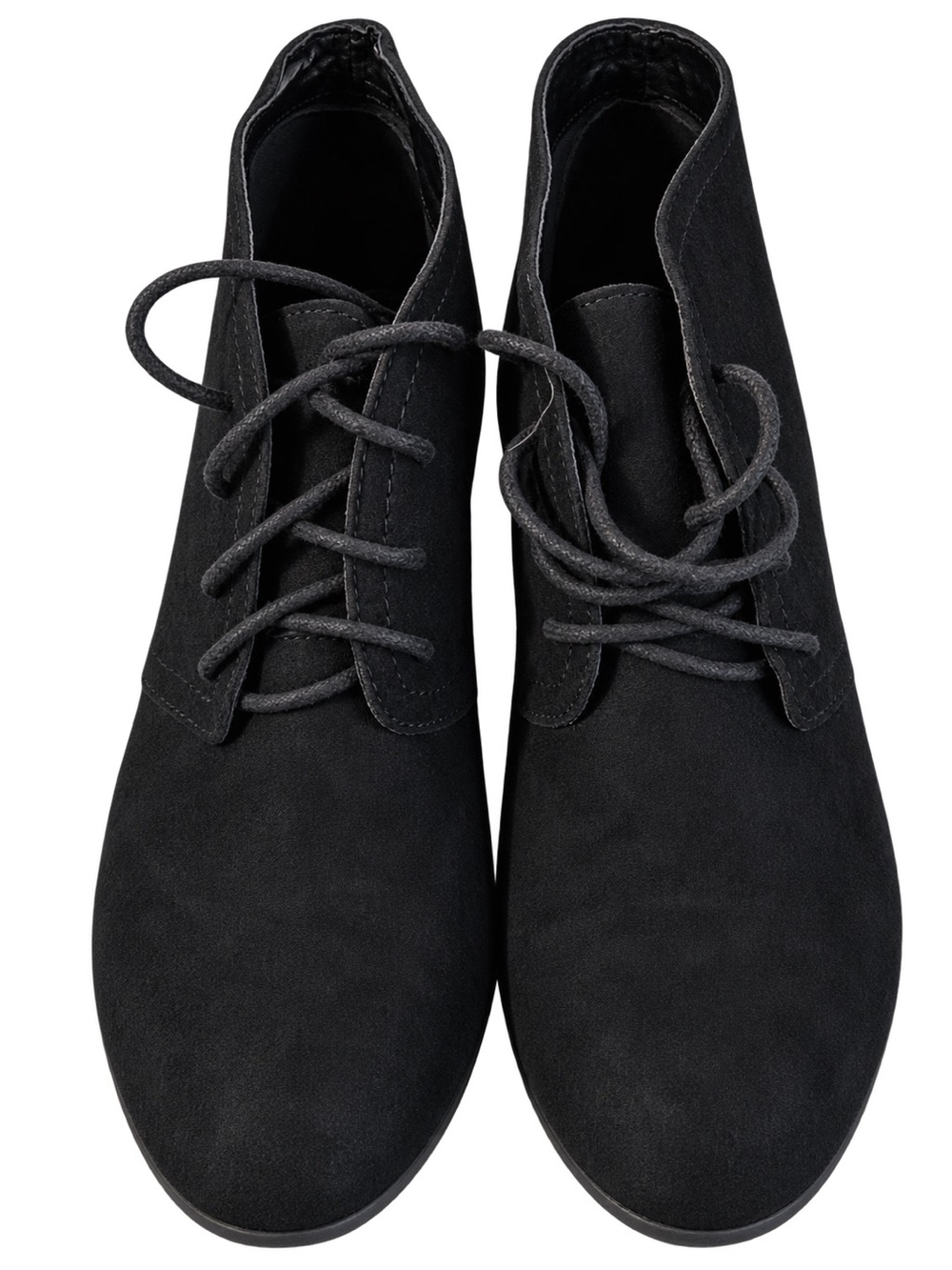 Women’s Black Suede Lace-Up Desert Boots
